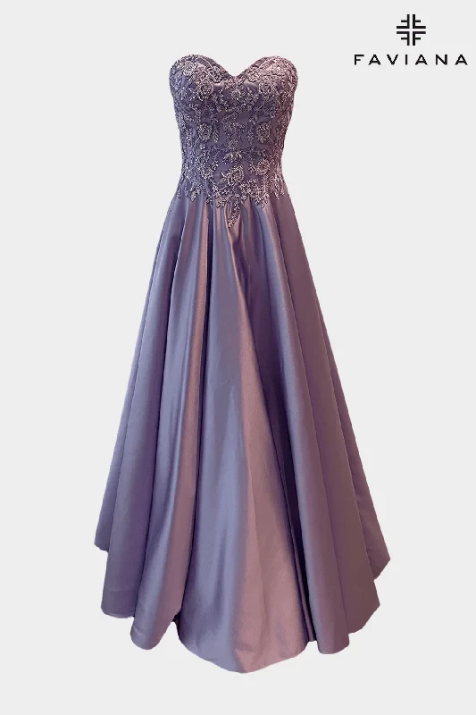 Sweetheart Neckline Long Dress Ballgown With Beaded Corset Bodice Tunics Fashionable chic
