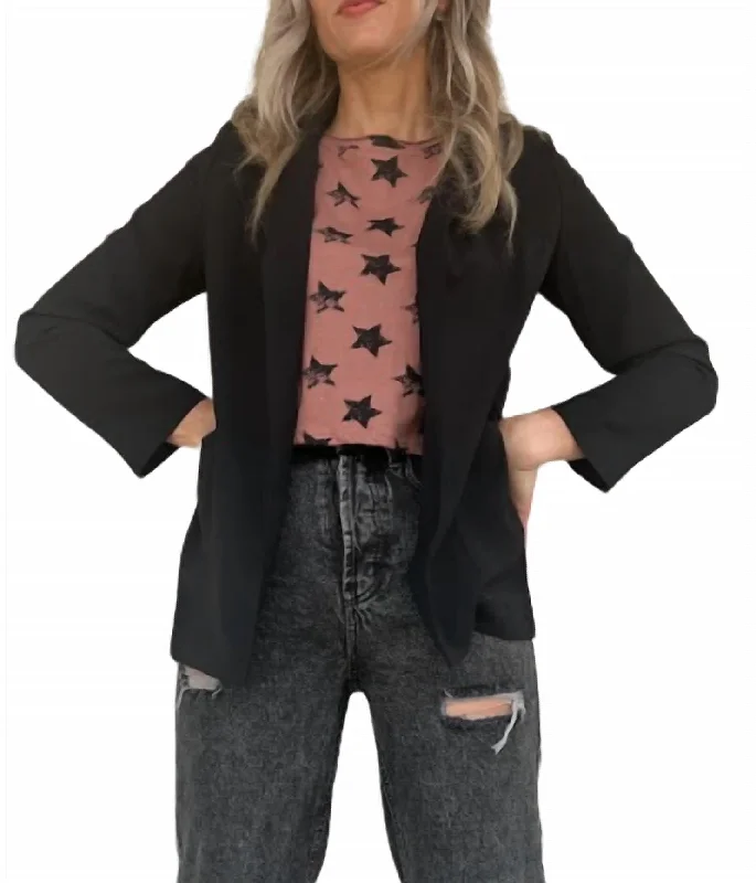 Hottie Long Blazer In Black Women's Casual Suit