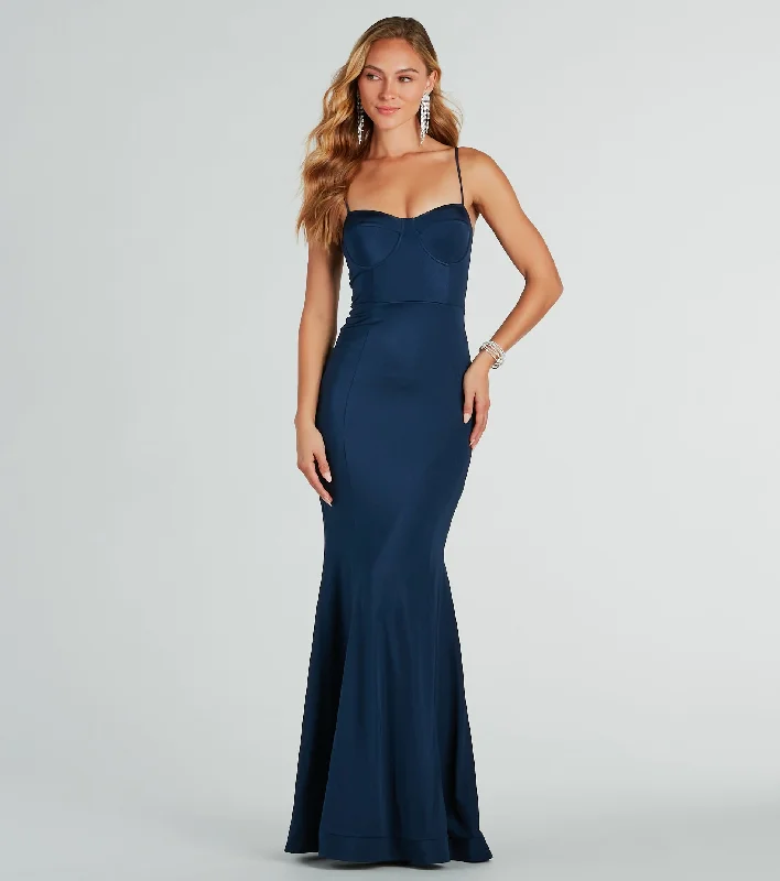 Kiele Formal Bustier Mermaid Long Dress Tunics Cozy comfortable