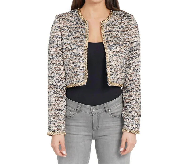 Lizzie Bolero Blazer In Brown Women's Custom Jacket