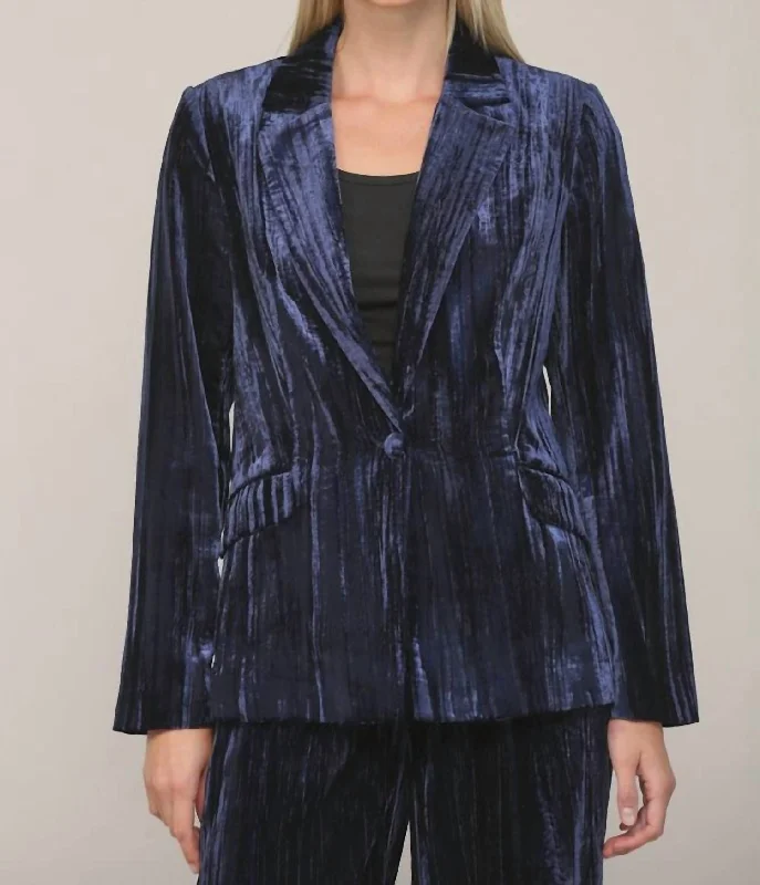 Moonlight Blazer In Navy Women's Vintage Suit