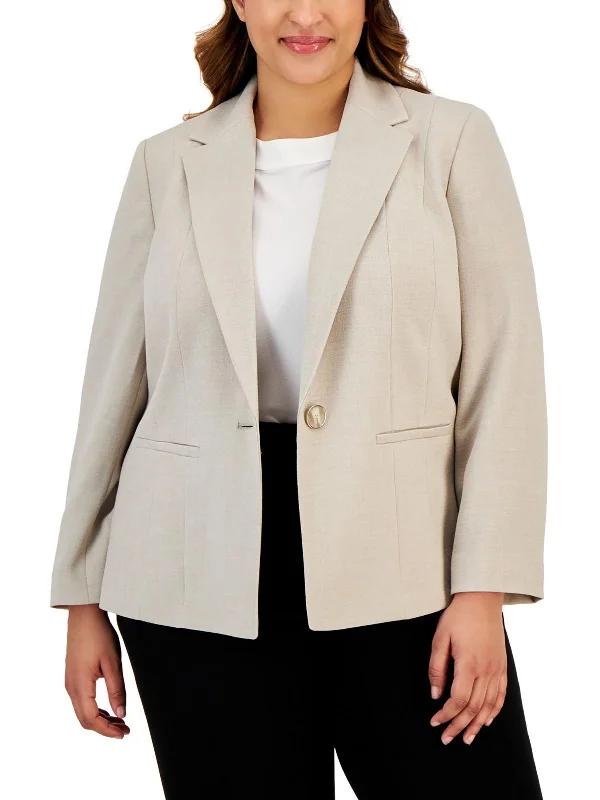 Plus Womens Suit Separate Business One-Button Blazer Women's Adventure Blazer