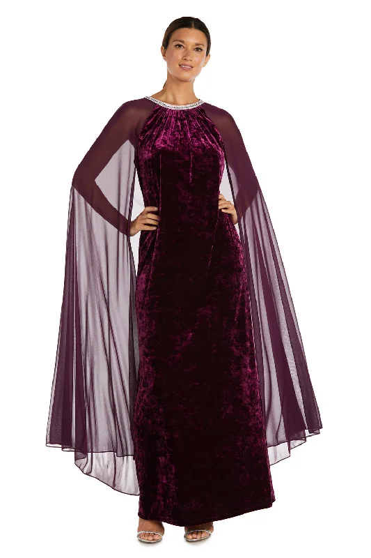 R&M Richards 2658 Long Formal Mother of the Bride Cape Dress Casual Short Summer