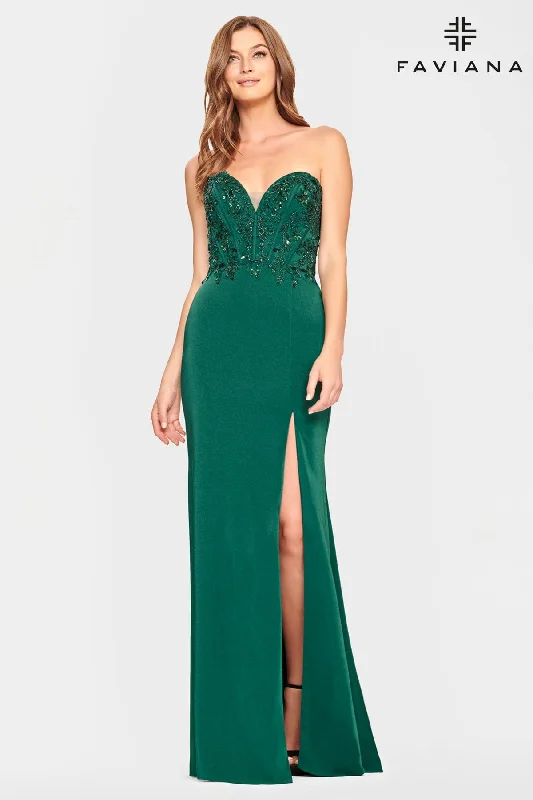 Corset Sweetheart Neckline Long Dress With Applique Bodice Tunics Versatile functional