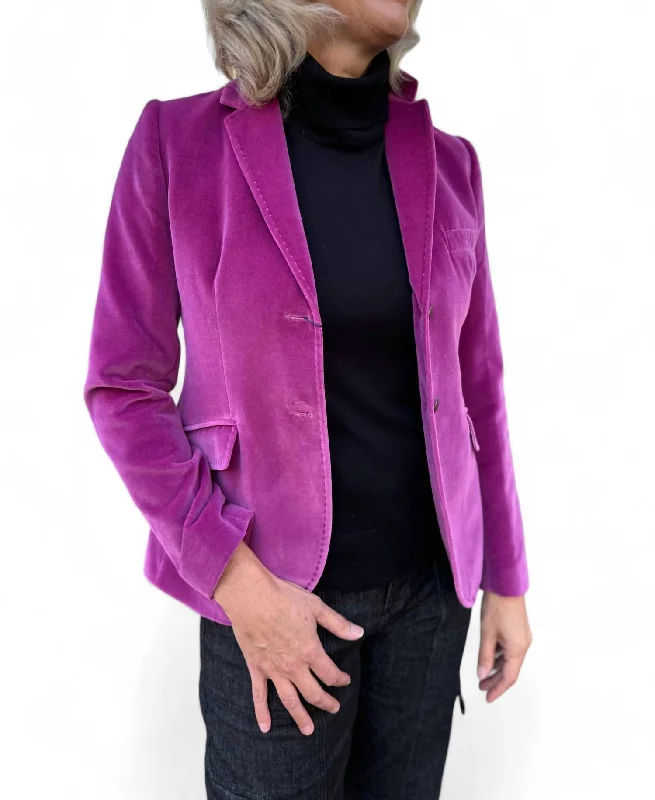 Tailored Blazer In Plum / Circon 23 Women's Vintage Jacket