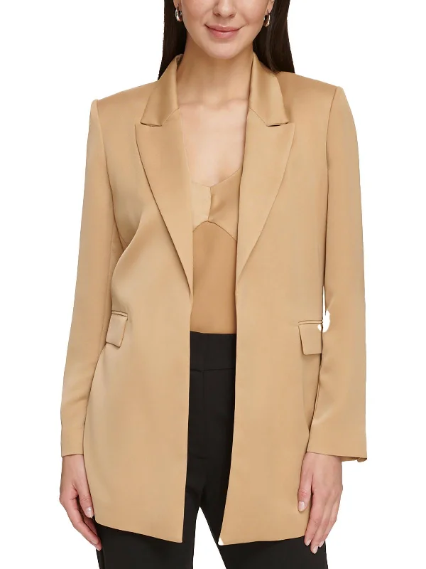 Womens Business Casual Work Open-Front Blazer Silk Women's Blazer