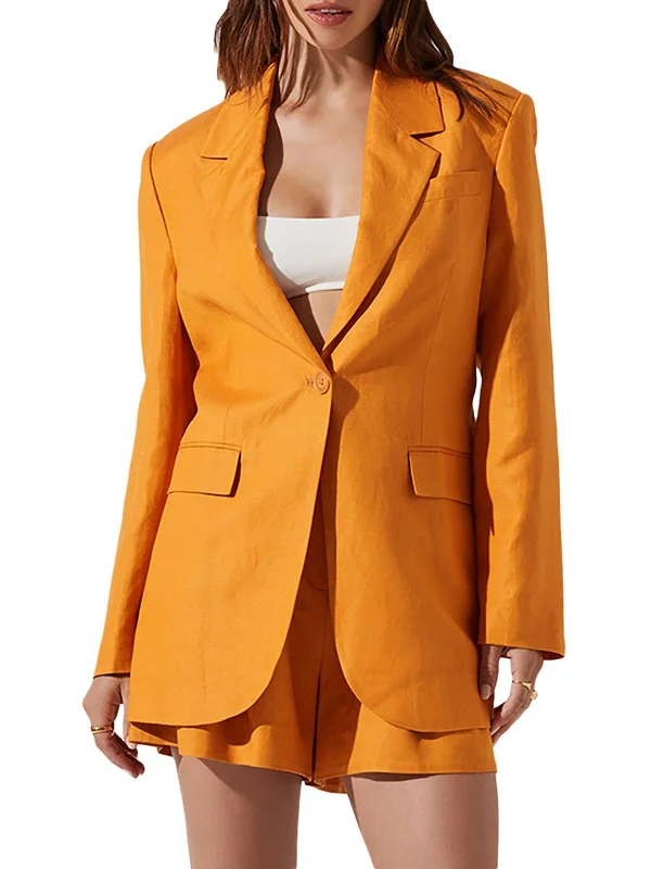Womens Suit Separate Business One-Button Blazer Women's Trench Blazer