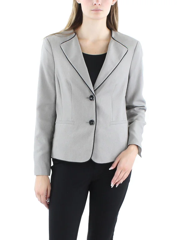 Womens Woven Long Sleeves Two-Button Blazer Women's Handmade Blazer