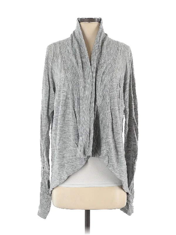 Cardigan Solid Color Striped Floral Print