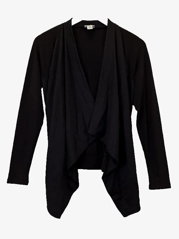 DKNY Asymmetrical Drape Cropped Cardigan Size XS Layered Multi-layer Single Layer