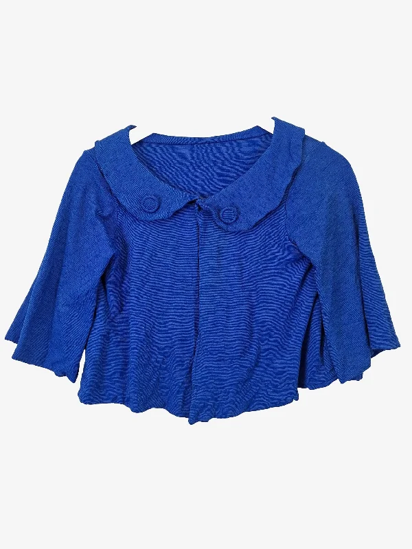 Metalicus  Sapphire Peter Pan Collar Cardigan Size OSFA Hooded Caped Shawl Collar