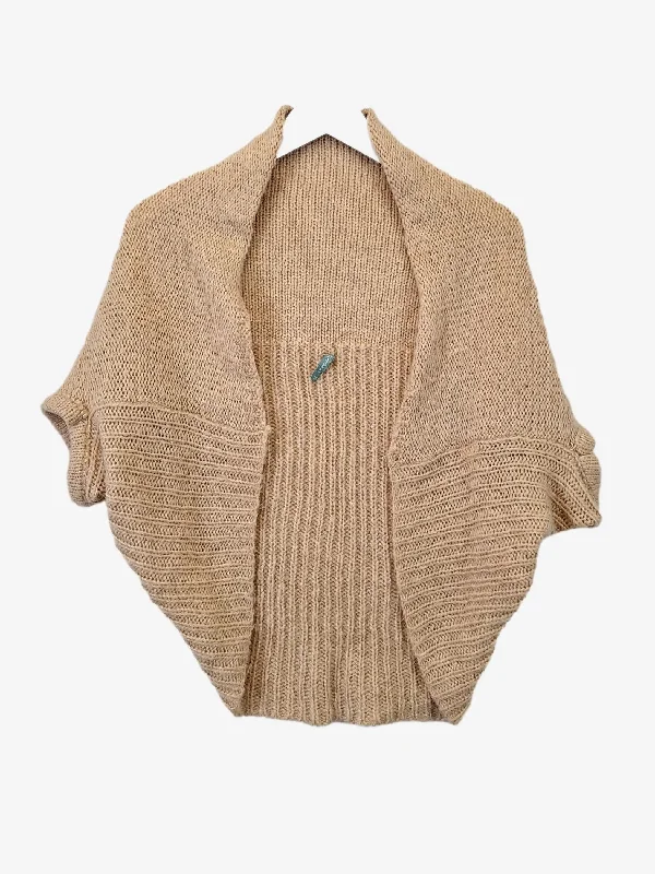 Pura Vida Cosy Cropped Cocoon Cardigan Size OSFA Elasticated Padded Insulated