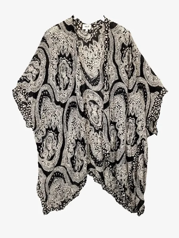 Seed Relaxed Lightweight Shawl Cardigan Size OSFA Front Pockets Side Pockets Patch Pockets