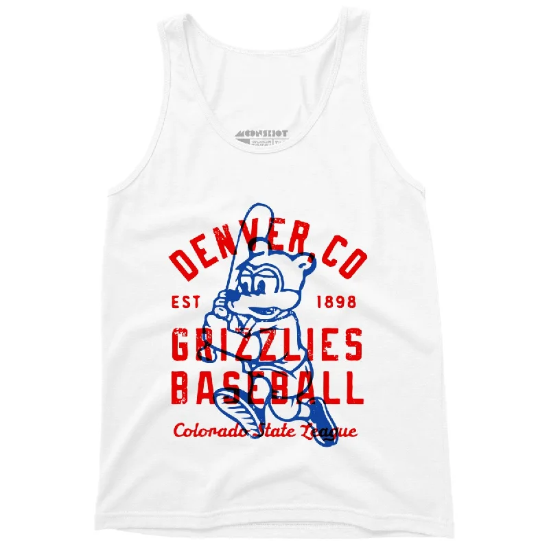 Denver Grizzlies - Colorado - Vintage Defunct Baseball Teams - Unisex Tank Top sexy tank top