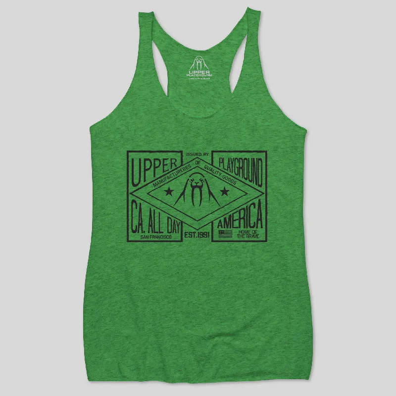 CA ALL DAY WOMEN'S RACERBACK TANK fitted tank top
