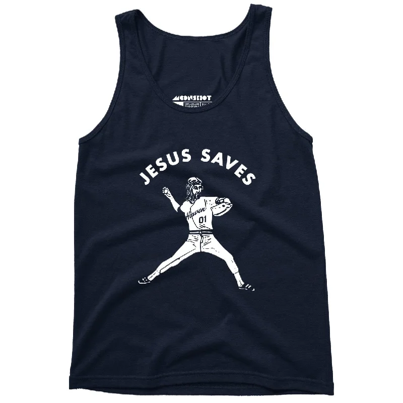 Jesus Saves - Unisex Tank Top athletic tank top