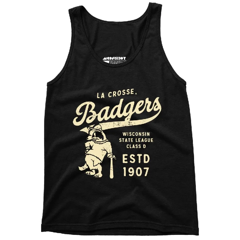 La Crosse Badgers - Wisconsin - Vintage Defunct Baseball Teams - Unisex Tank Top cropped tank top
