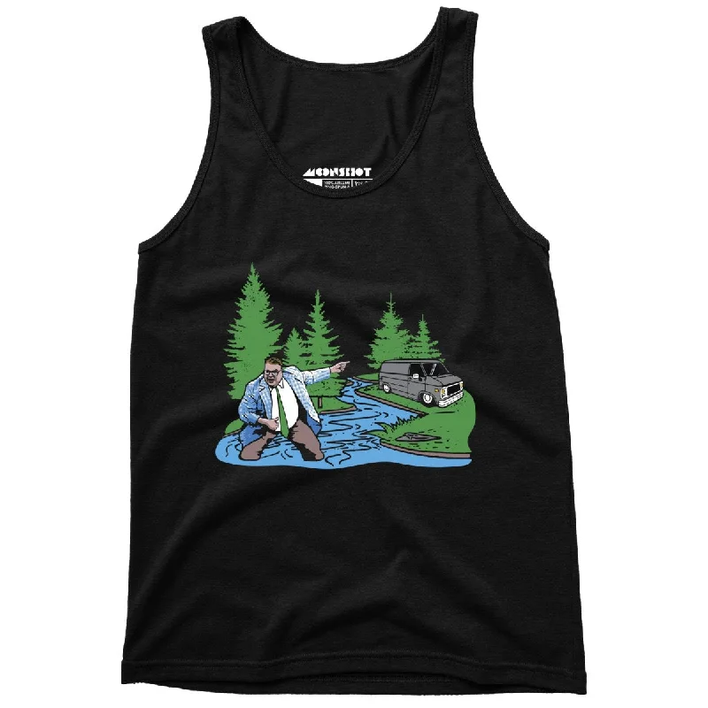 Livin' in a Van Down by The River - Unisex Tank Top ribbed tank top
