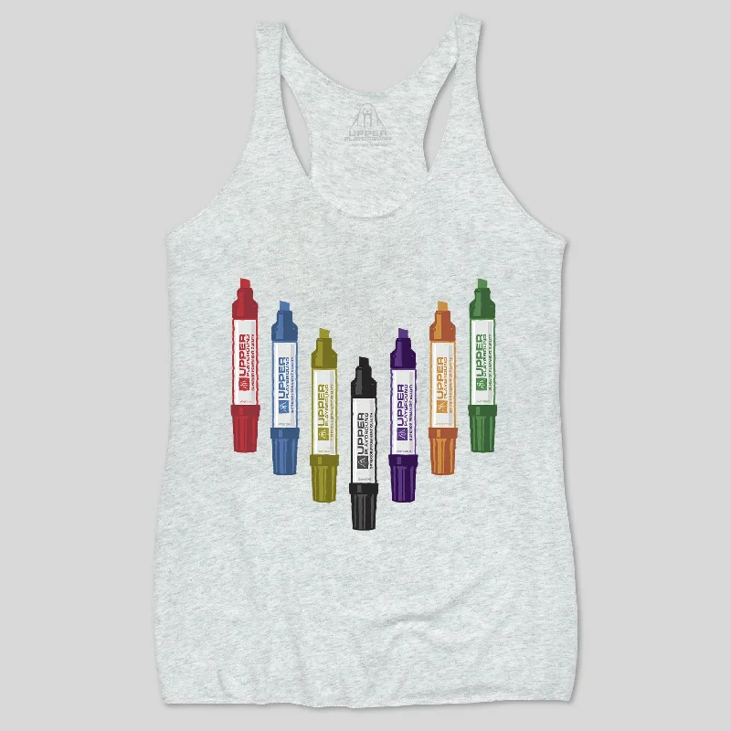 MARKERS WOMEN'S RACERBACK TANK one shoulder tank