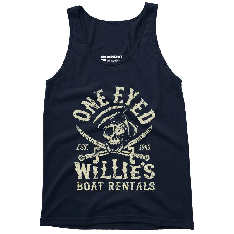 One Eyed Willie's Boat Rentals - Unisex Tank Top turquoise tank top