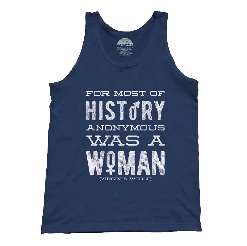 Unisex For Most of History Anonymous Was a Woman Tank Top glitter tank top