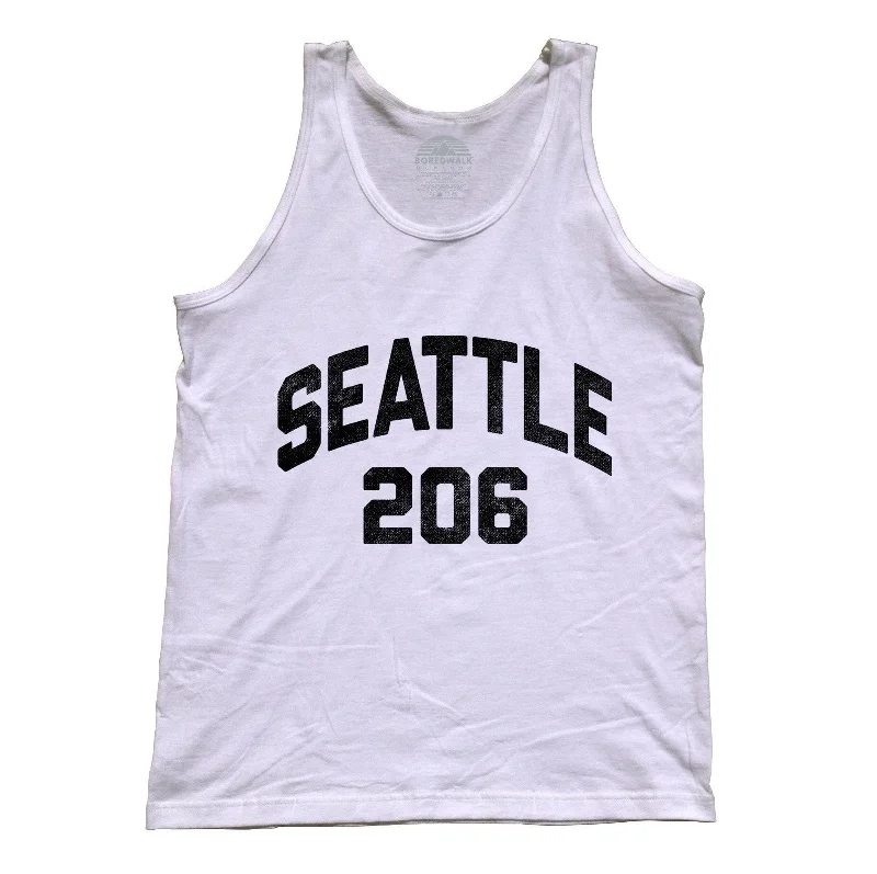 Unisex Seattle 206 Area Code Tank Top coral tank top