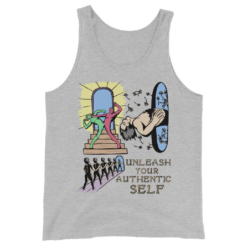 Unleash Your Authentic Self Graphic Tank Top lace back tank