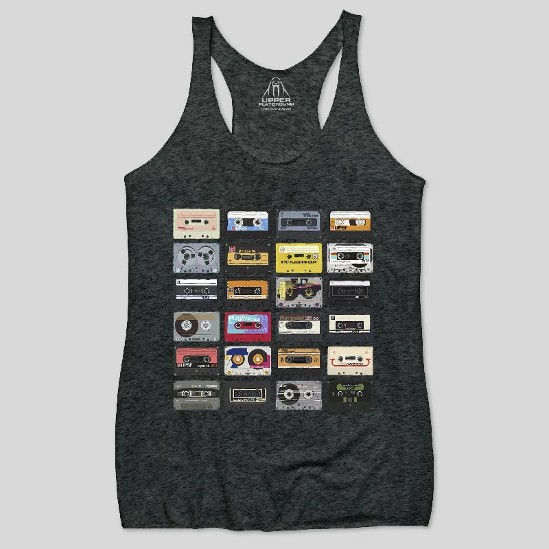 CASSETTES WOMEN'S RACERBACK TANK strapless tank top