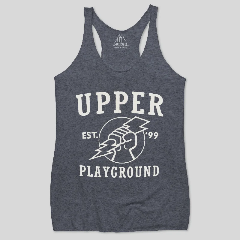 THE STORM WOMEN'S RACERBACK TANK peach tank top
