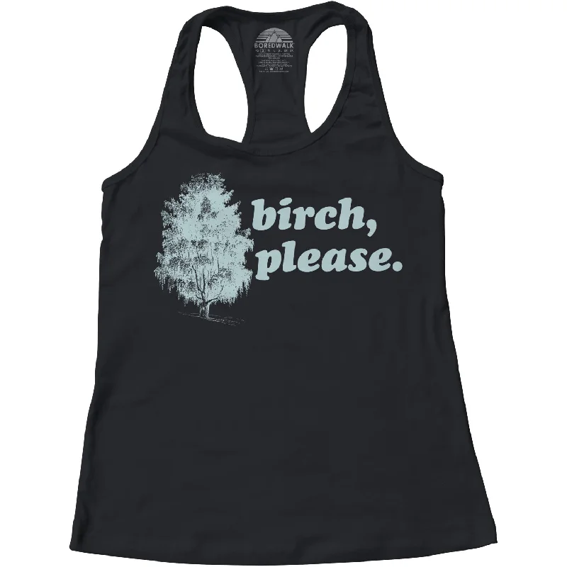 Women's Birch Please Racerback Tank Top lace tank top