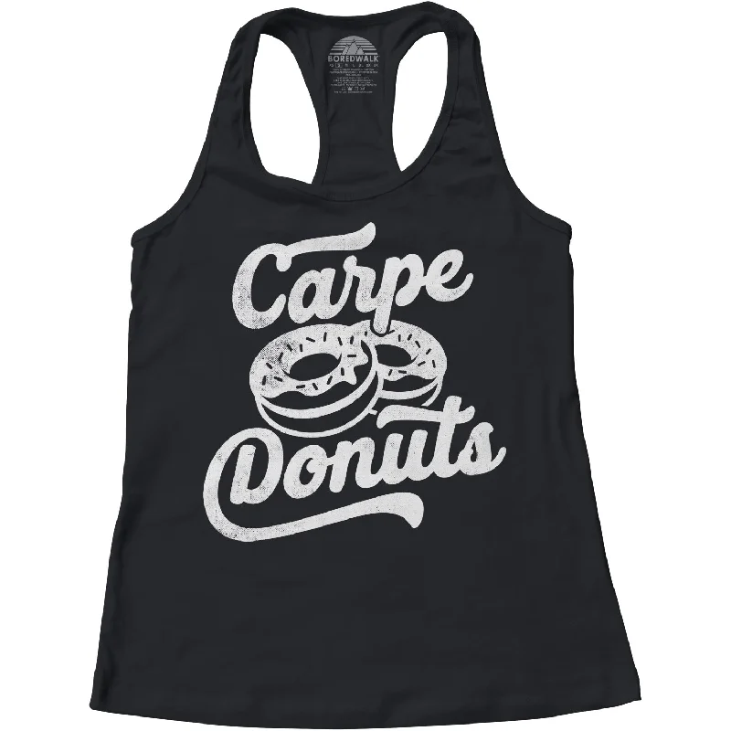 Women's Carpe Donuts Racerback Tank Top basic tank top