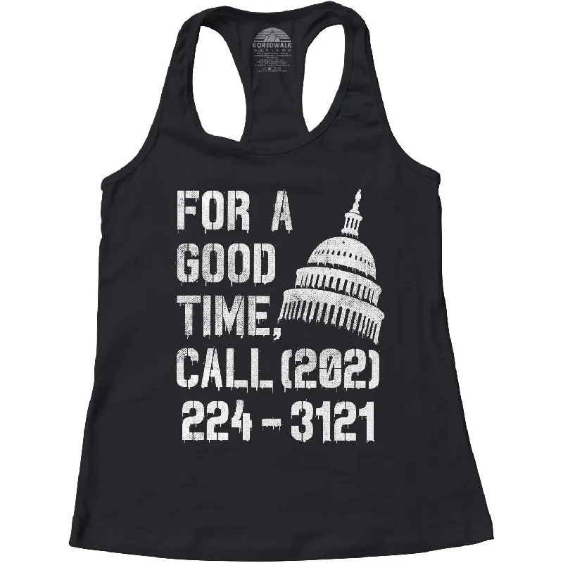 Women's For a Good Time Call Congress Racerback Tank Top gym tank top
