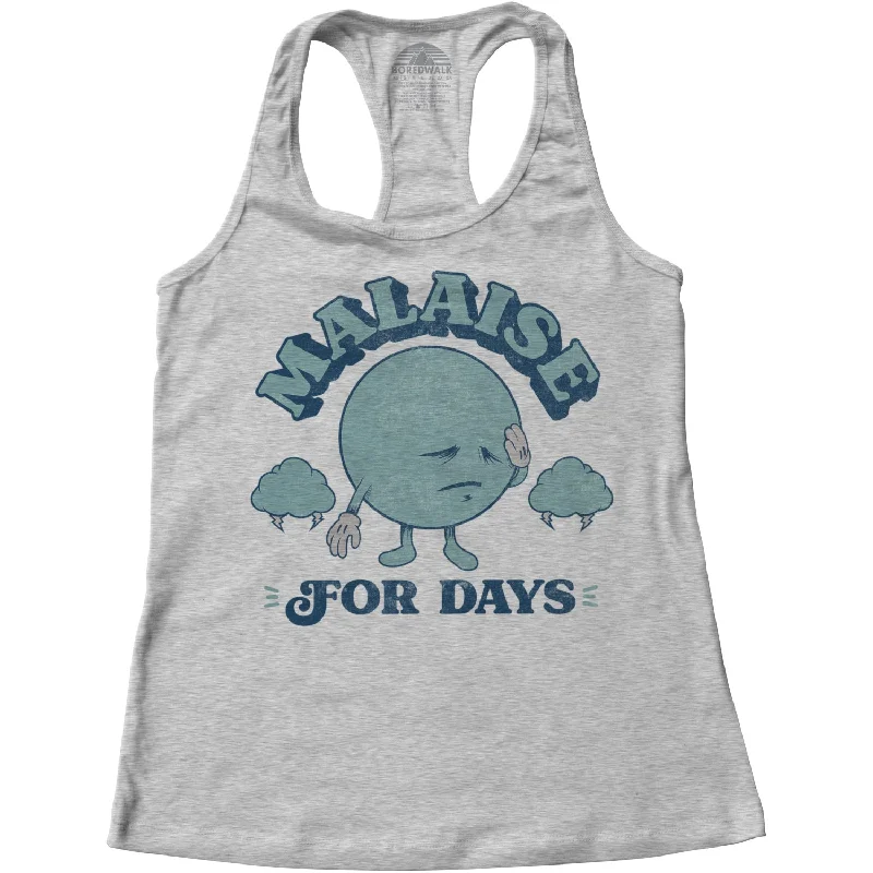 Women's Malaise For Days Racerback Tank Top basic tank top