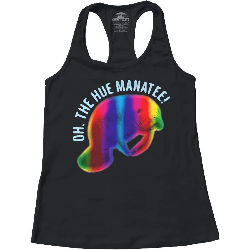 Women's Oh The Hue Manatee Racerback Tank Top bronze tank top
