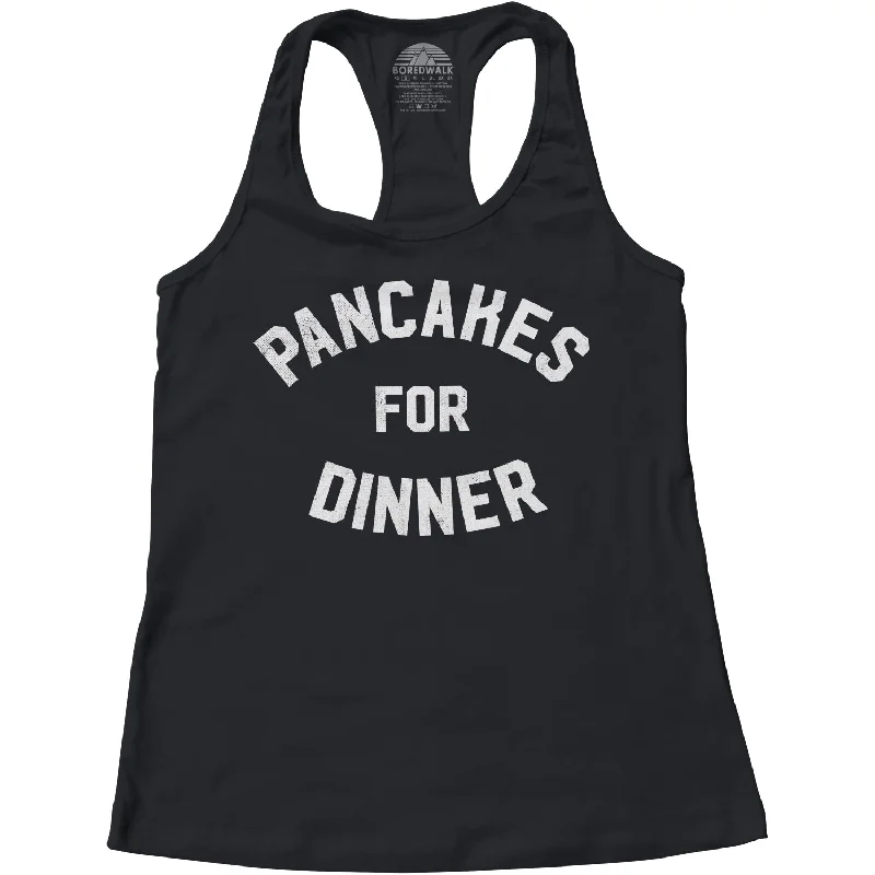 Women's Pancakes for Dinner Racerback Tank Top tie dye tank