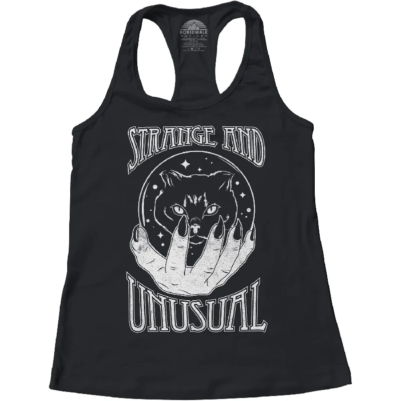 Women's Strange and Unusual Racerback Tank Top open back tank