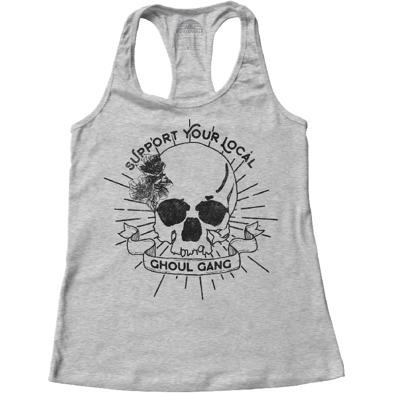 Women's Support Your Local Ghoul Gang Racerback Tank Top soft tank top