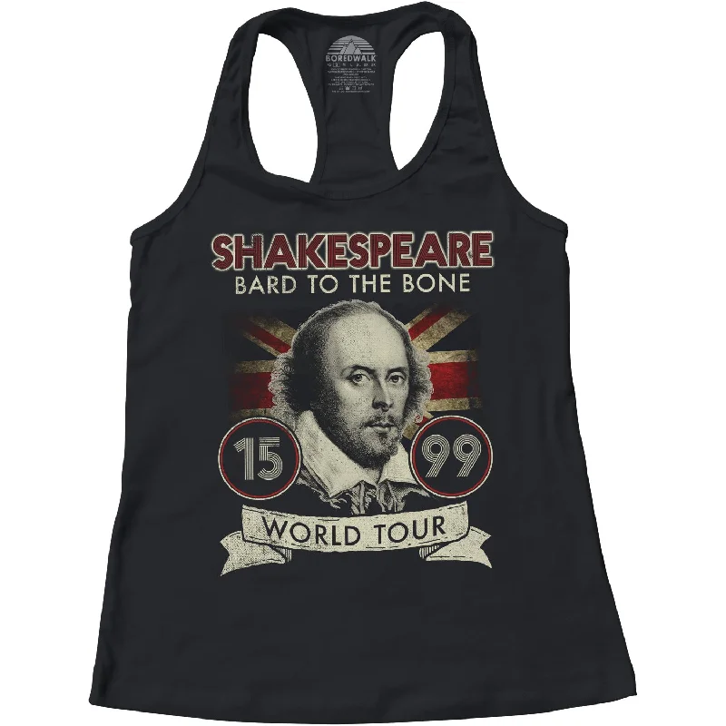 Women's William Shakespeare Bard to the Bone Tour Racerback Tank Top cozy tank top
