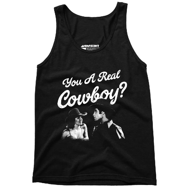You a Real Cowboy? - Unisex Tank Top long tank top